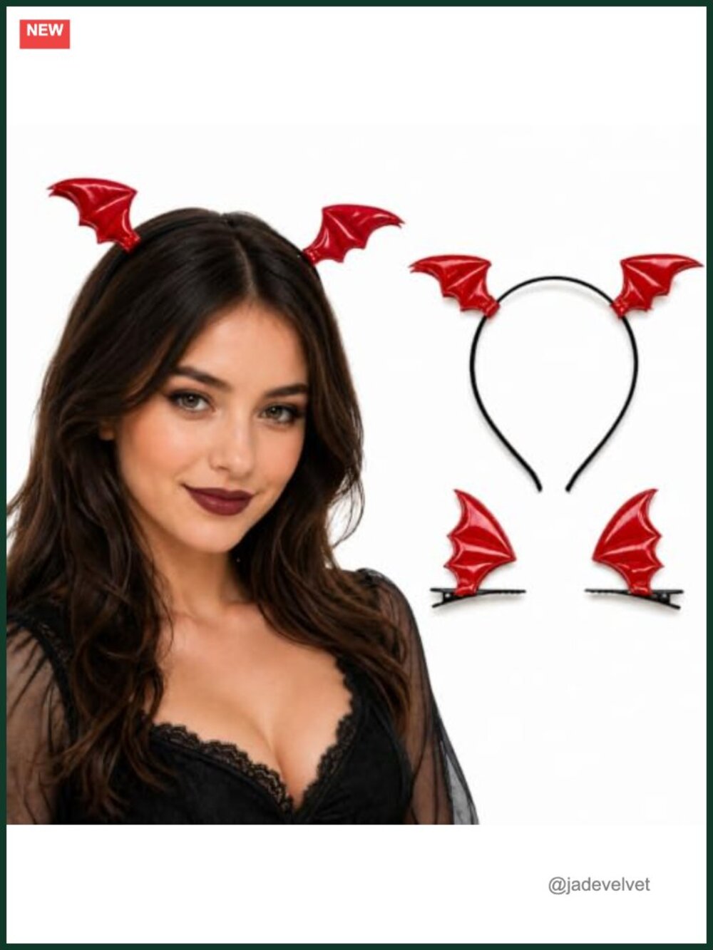 Dragon Wings Headband & Hair Clips Set Cosplay Costume Accessories